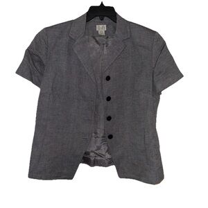 LOFT Black and White Textured Blazer